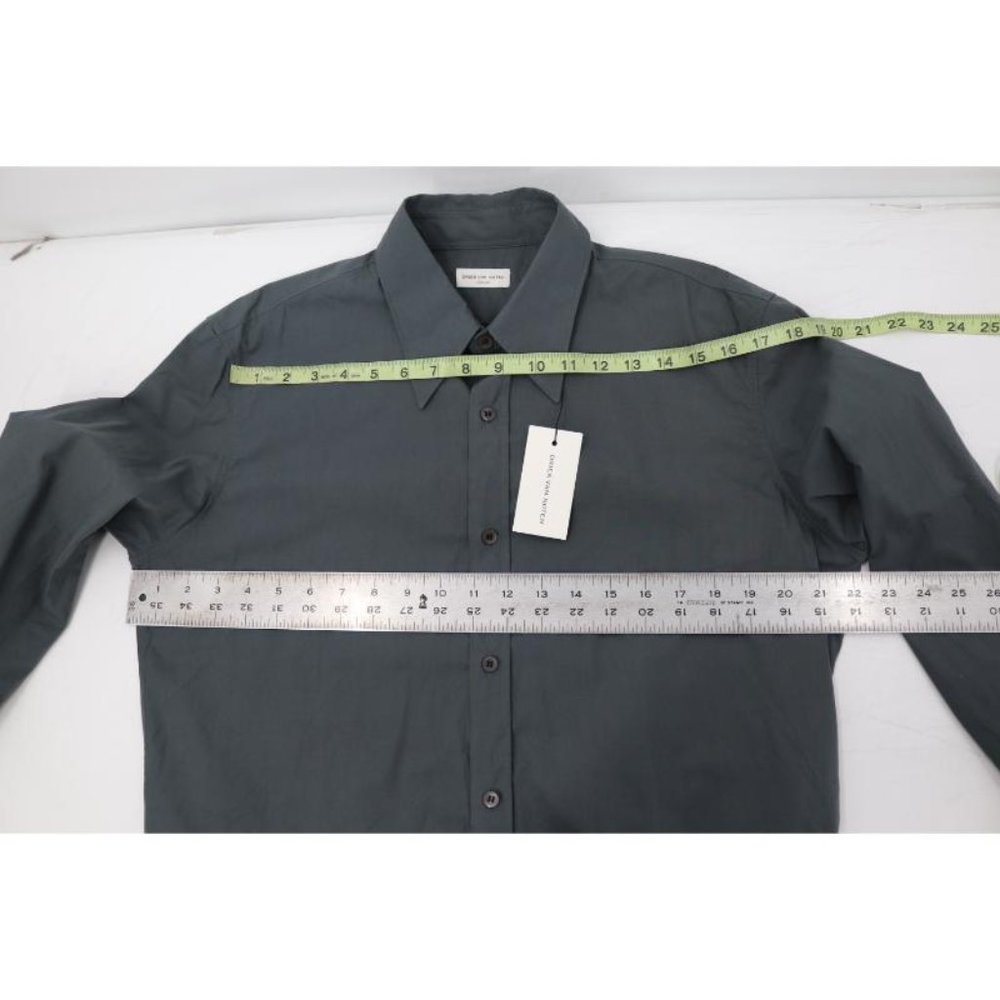 NWT Dries Van Noten Dress Shirt Mens 50 Cadogan M.W. Gray Long Sleeve Button Up - Picture 11 of 11